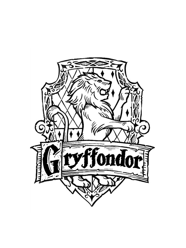 coloriage blason gryffondor